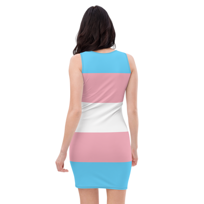 Trans Pride Flag Bodycon dress