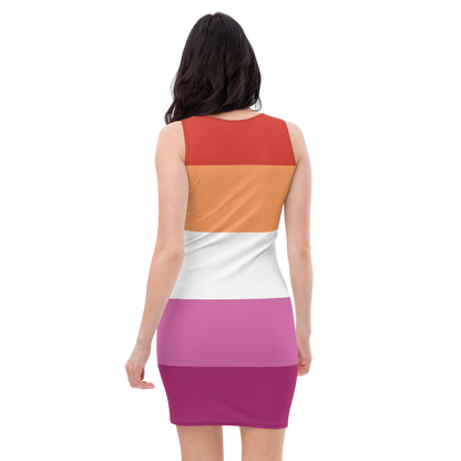 Lesbian Pride Flag Bodycon dress