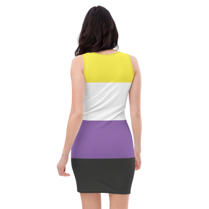 Enby Pride Flag Bodycon dress