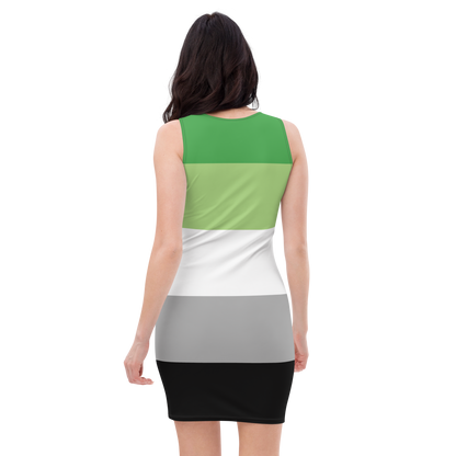 Aro Pride Flag Bodycon dress