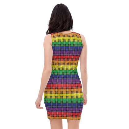 Rainbow Plaid Bodycon dress