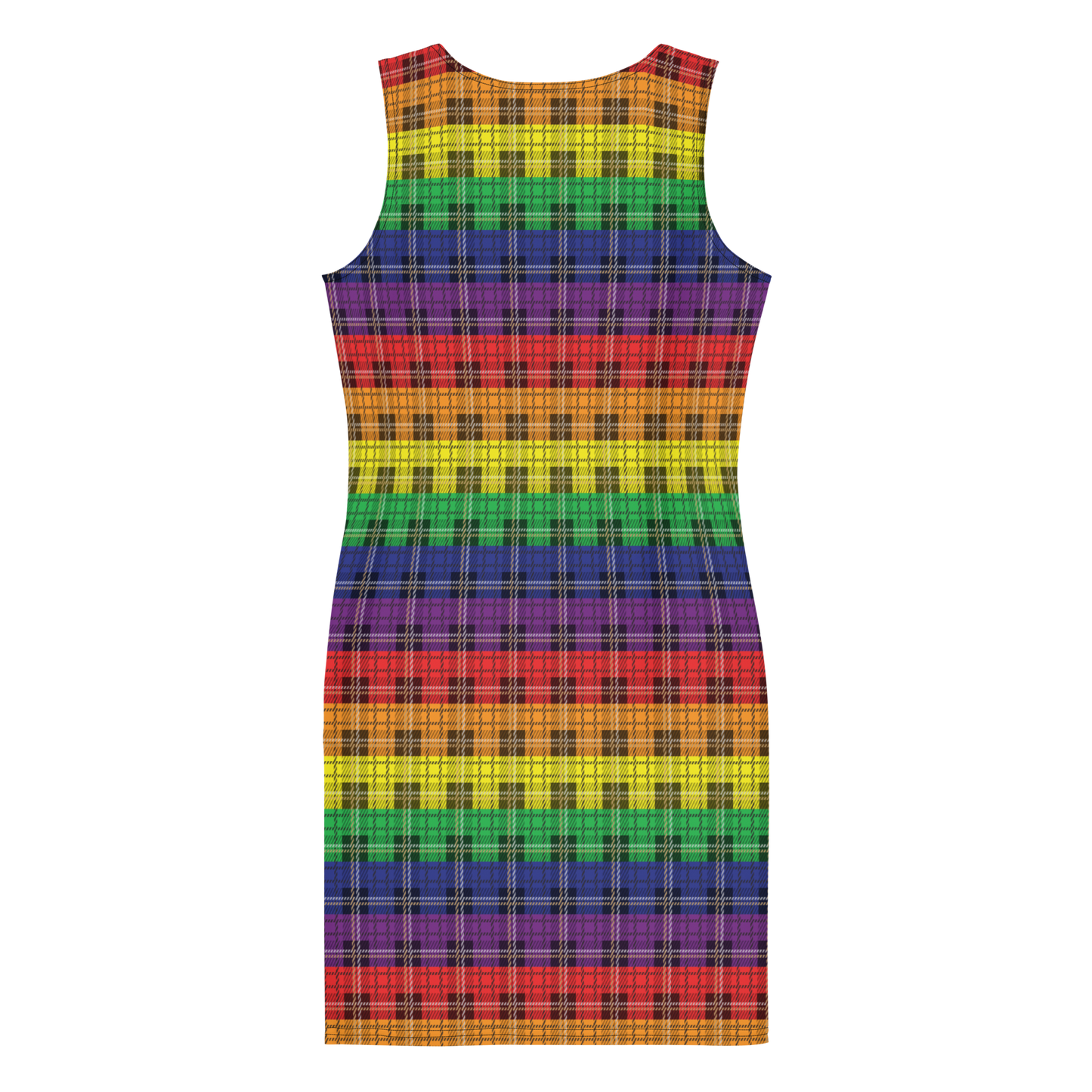 Rainbow Plaid Bodycon dress