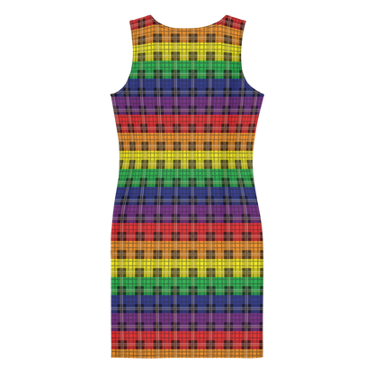 Rainbow Plaid Bodycon dress