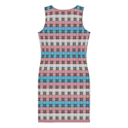 Trans Plaid Bodycon dress