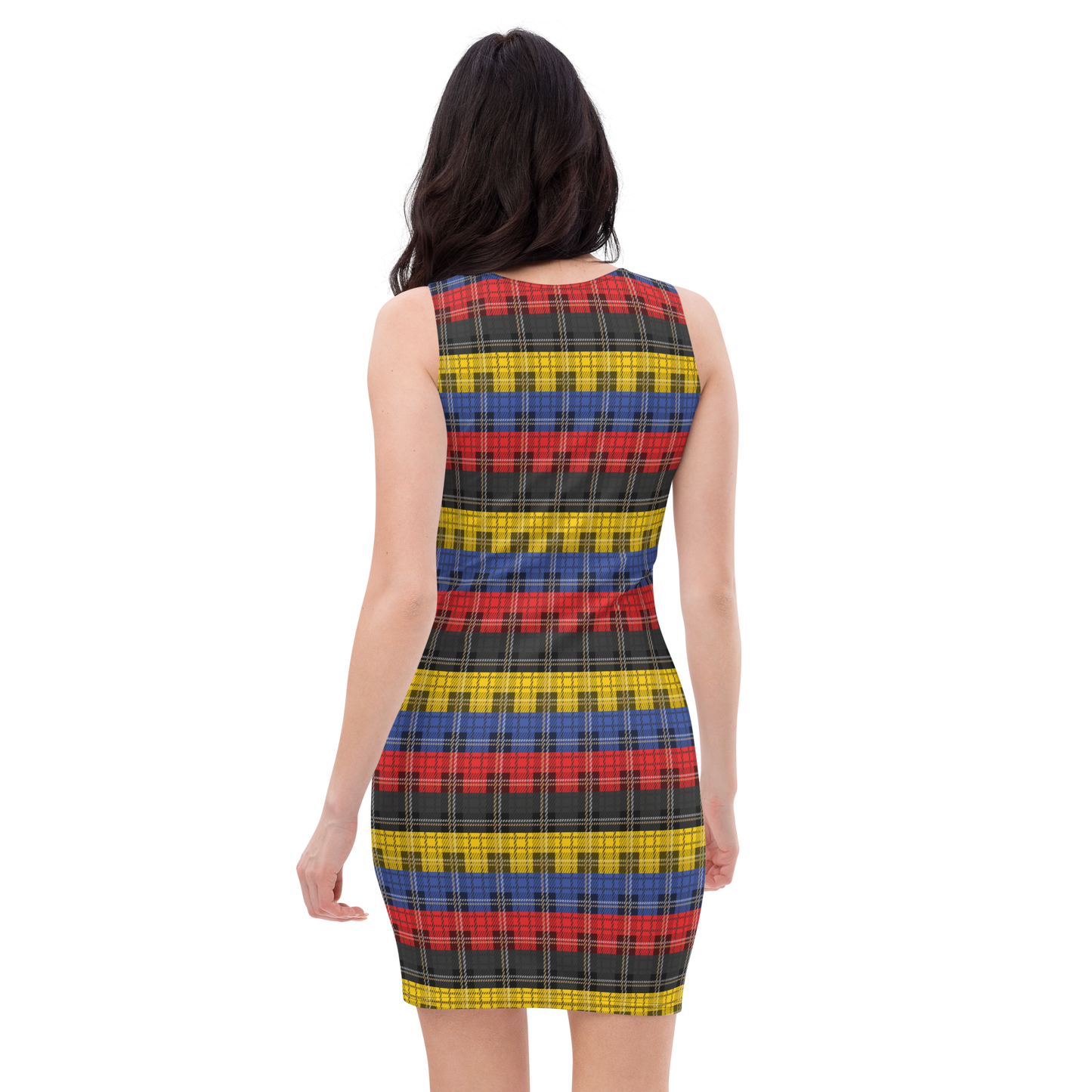 Poly Plaid Bodycon dress