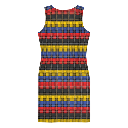 Poly Plaid Bodycon dress