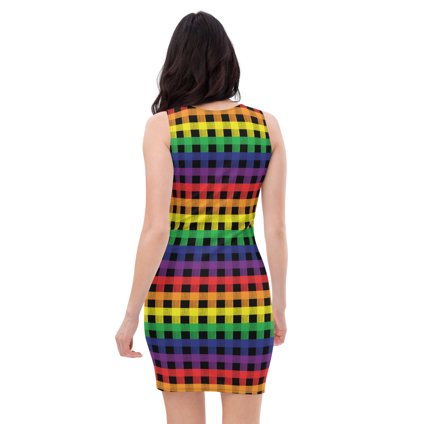 Rainbow Flannel Bodycon dress