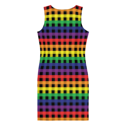 Rainbow Flannel Bodycon dress