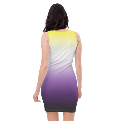 Enby Pride Gradient Bodycon dress