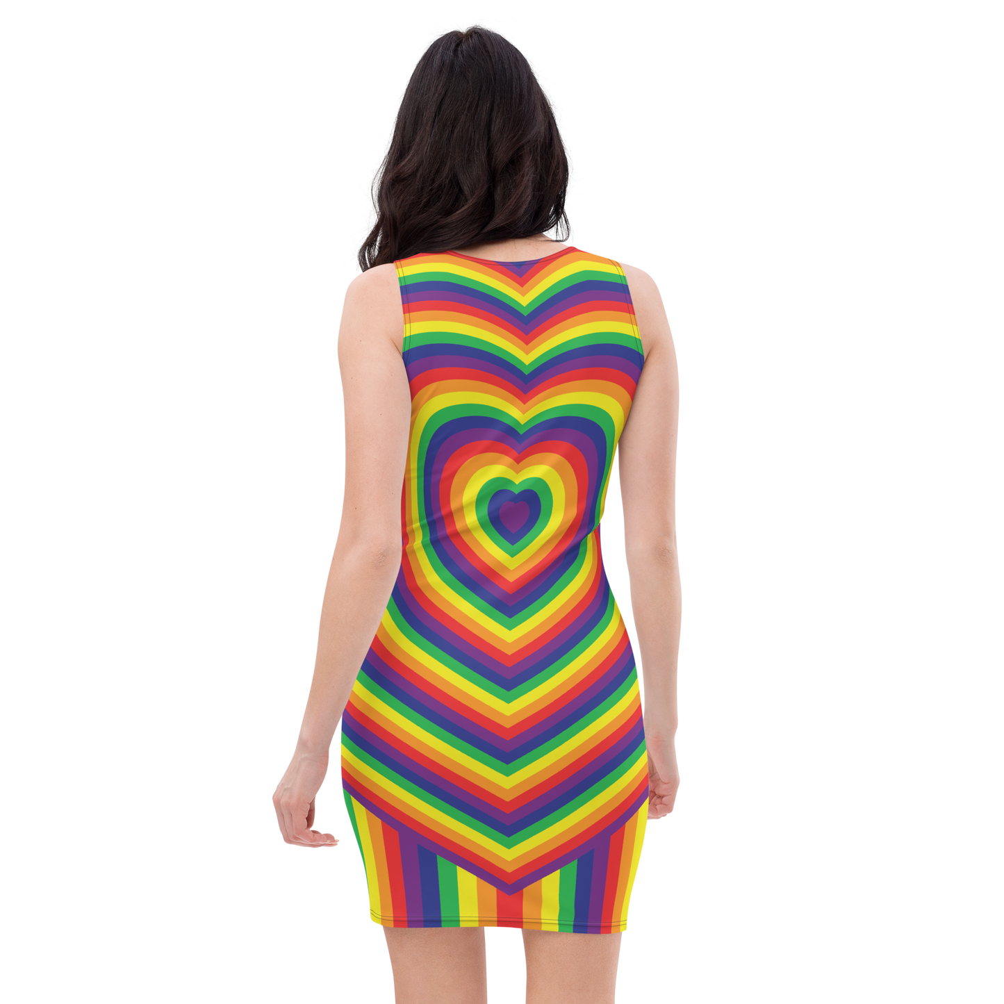 Rainbow Hearts Bodycon dress