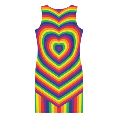 Rainbow Hearts Bodycon dress