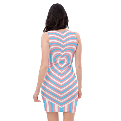 Trans Hearts Bodycon dress