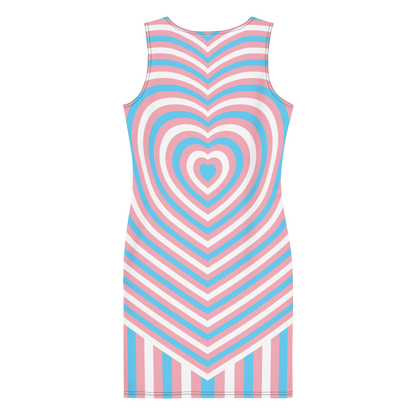 Trans Hearts Bodycon dress