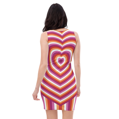 Lesbian Hearts Bodycon dress