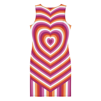 Lesbian Hearts Bodycon dress