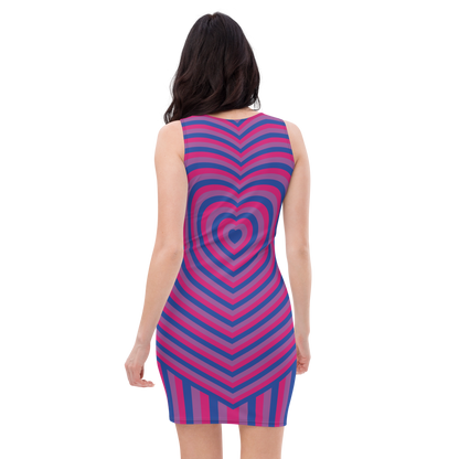 Bi Hearts Bodycon dress