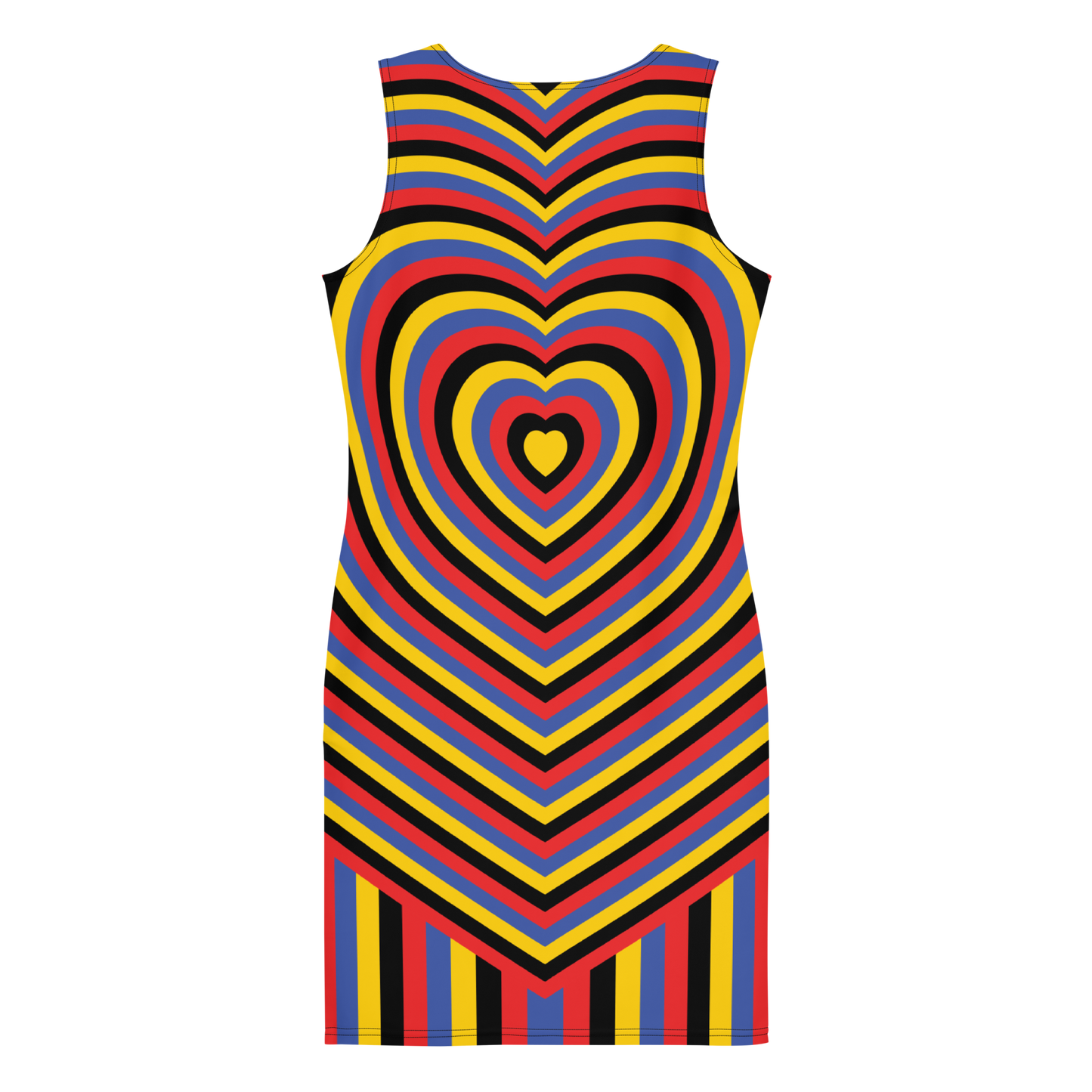 Poly Hearts Bodycon dress