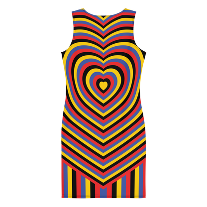 Poly Hearts Bodycon dress