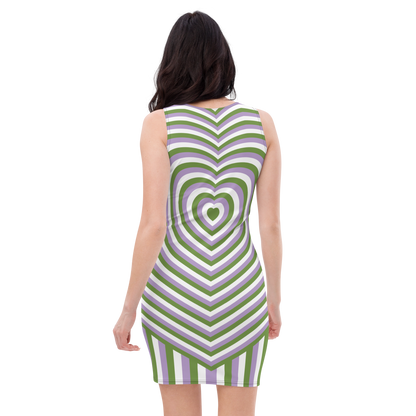 Genderqueer Hearts Bodycon dress