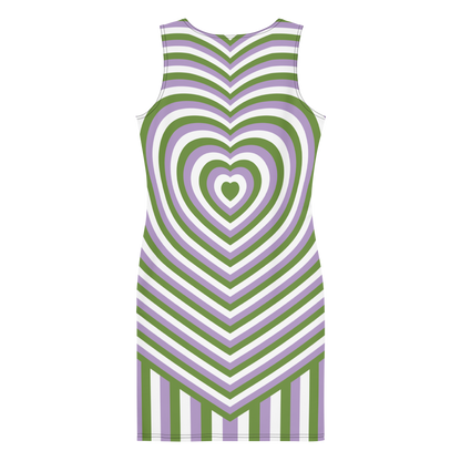 Genderqueer Hearts Bodycon dress