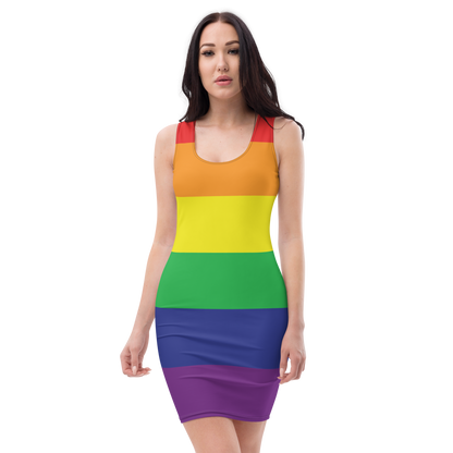 Rainbow Pride Flag Bodycon dress