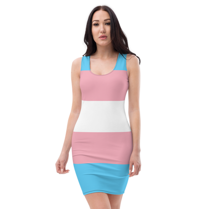 Trans Pride Flag Bodycon dress