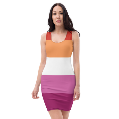 Lesbian Pride Flag Bodycon dress