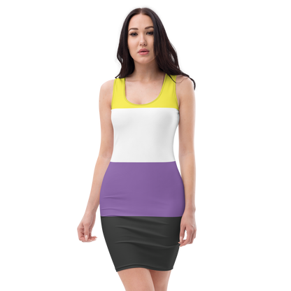 Enby Pride Flag Bodycon dress