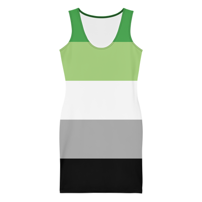 Aro Pride Flag Bodycon dress