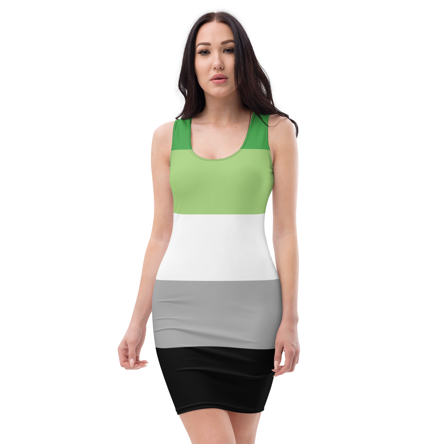 Aro Pride Flag Bodycon dress