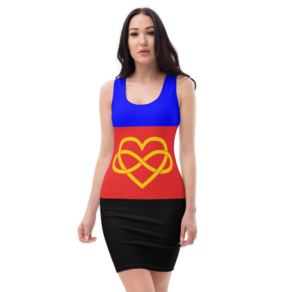 Polyamory Pride Flag Bodycon dress