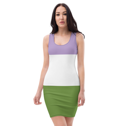 Genderqueer Pride Flag Bodycon dress