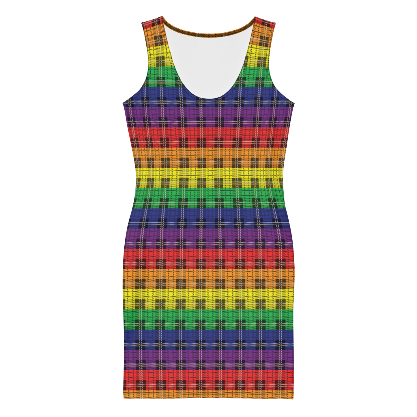 Rainbow Plaid Bodycon dress