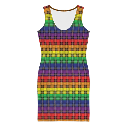 Rainbow Plaid Bodycon dress