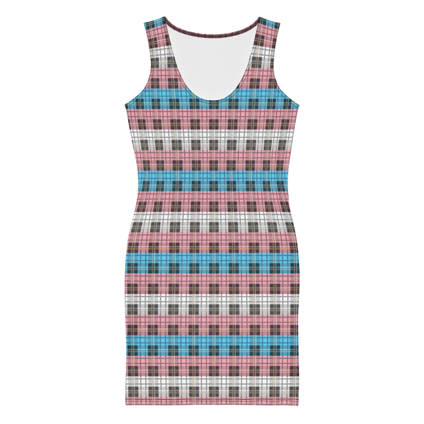 Trans Plaid Bodycon dress