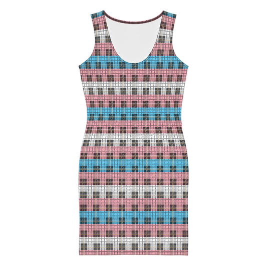 Trans Plaid Bodycon dress