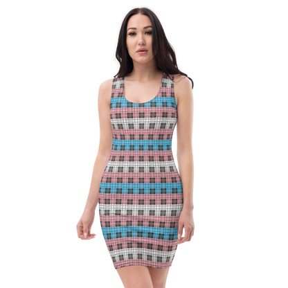 Trans Plaid Bodycon dress