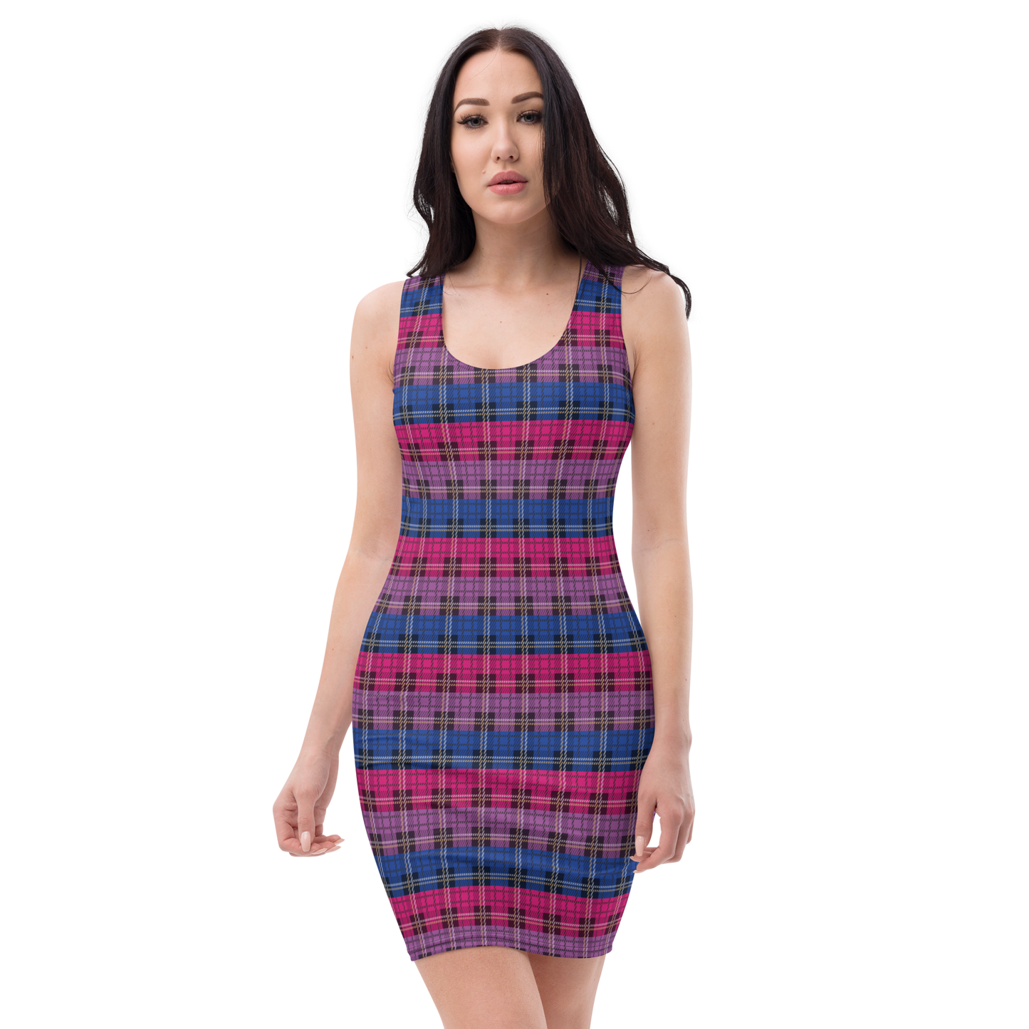 Bi Plaid Bodycon dress