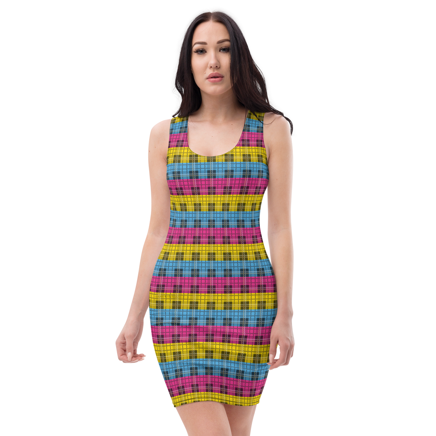 Pan Plaid Bodycon dress