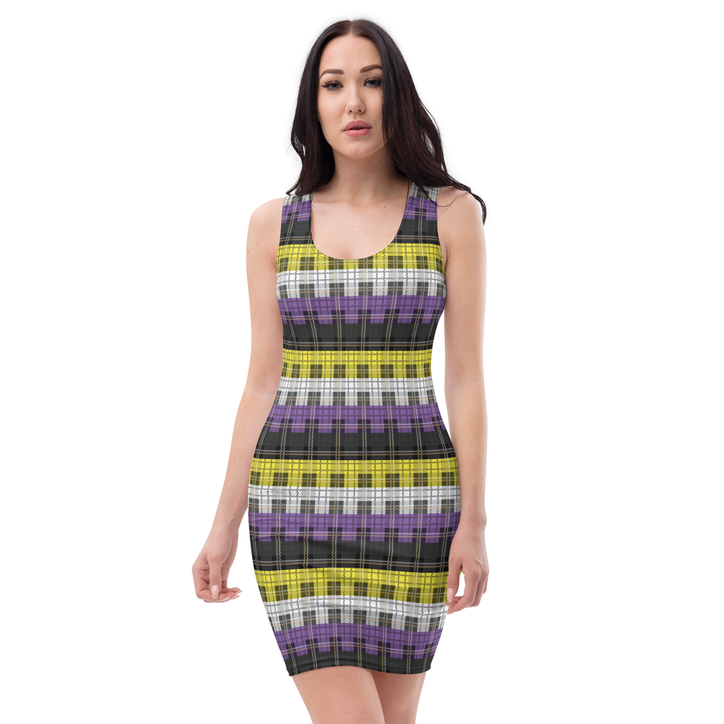 Enby Plaid Bodycon dress