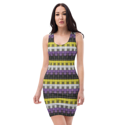 Enby Plaid Bodycon dress