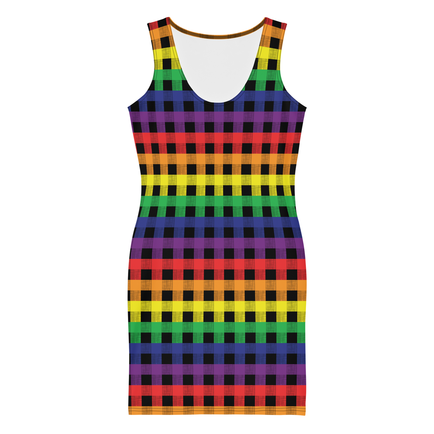 Rainbow Flannel Bodycon dress