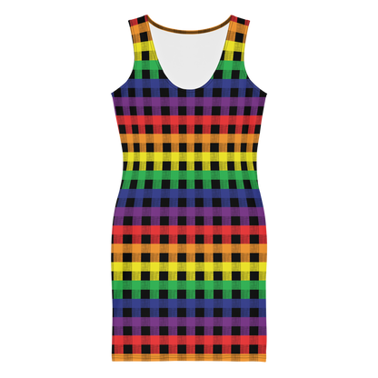 Rainbow Flannel Bodycon dress