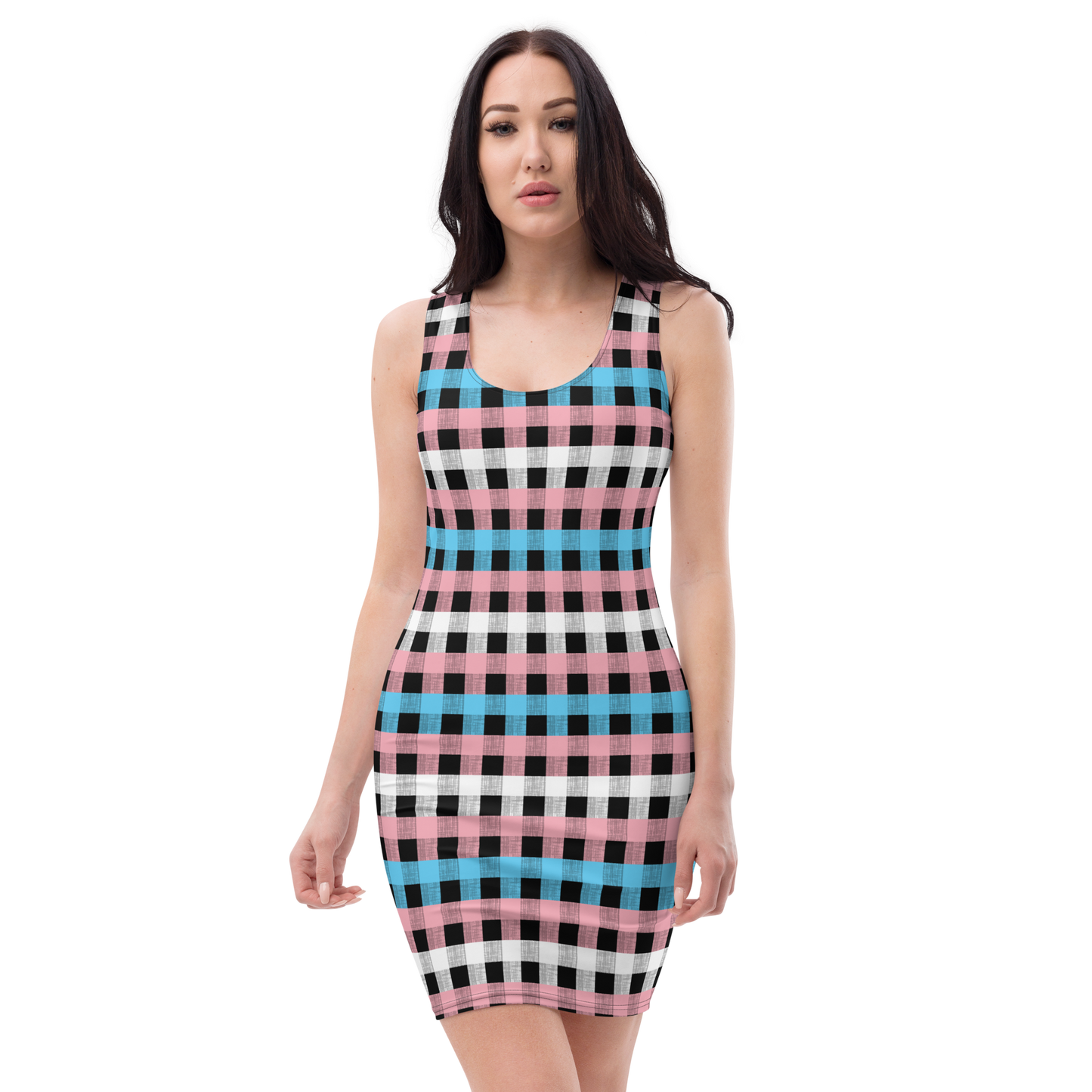 Trans Flannel Bodycon dress