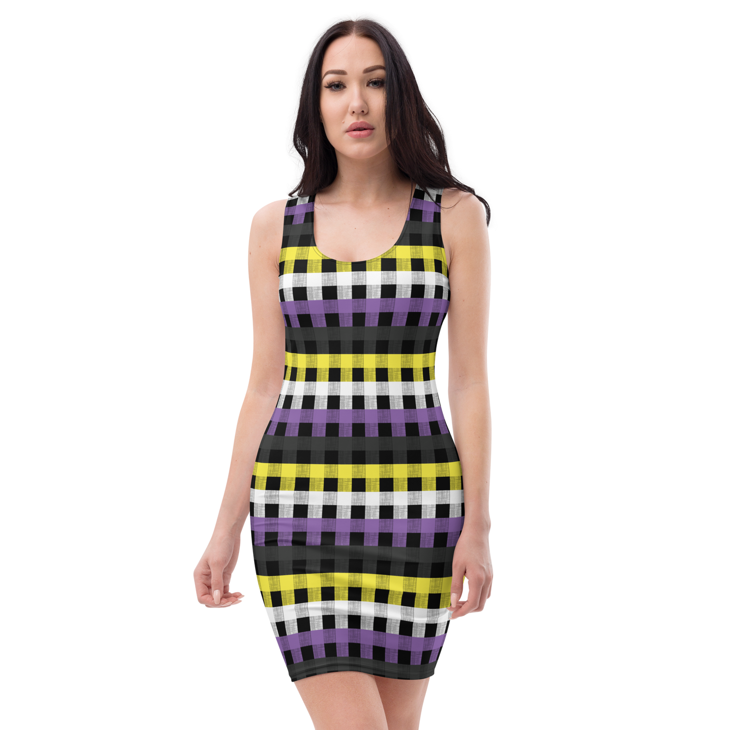 Enby Flannel Bodycon dress