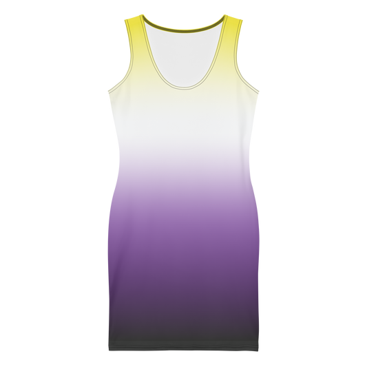 Enby Pride Gradient Bodycon dress