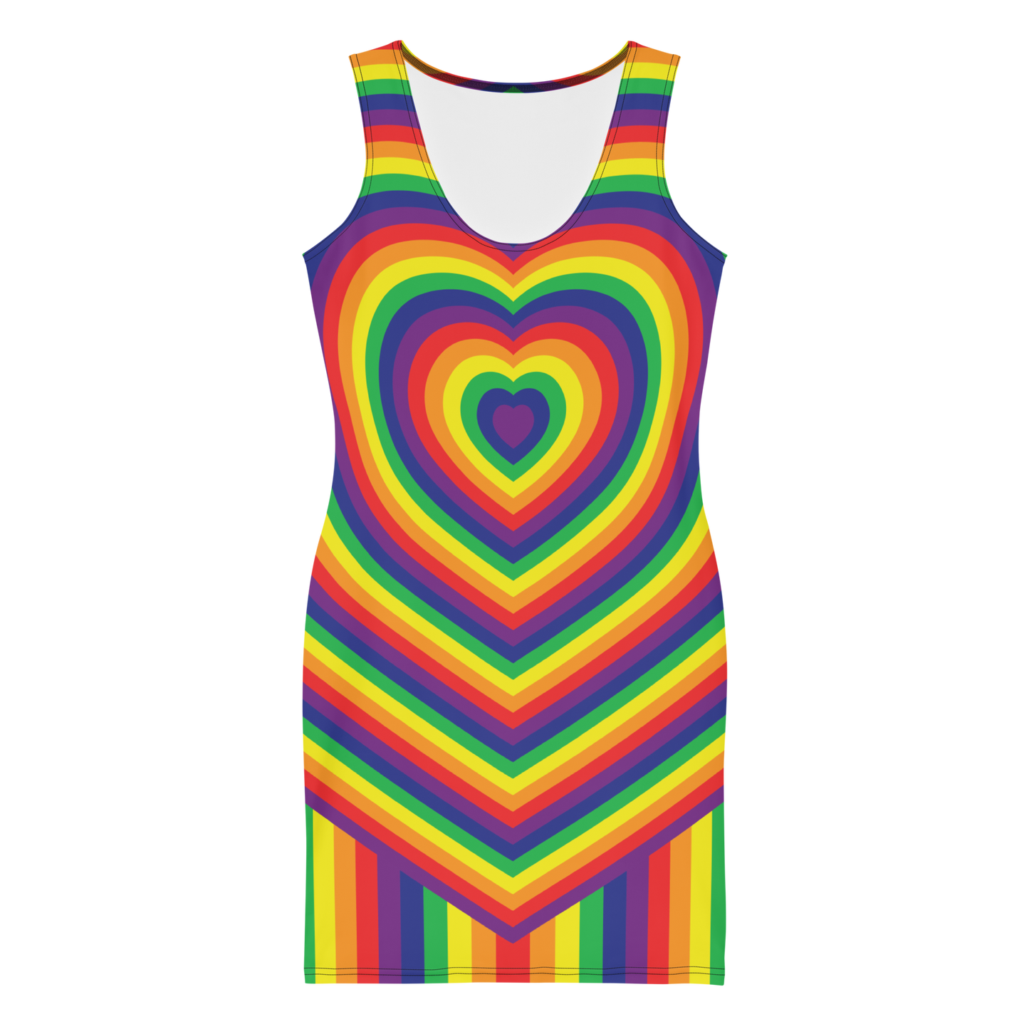 Rainbow Hearts Bodycon dress