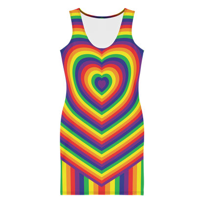 Rainbow Hearts Bodycon dress