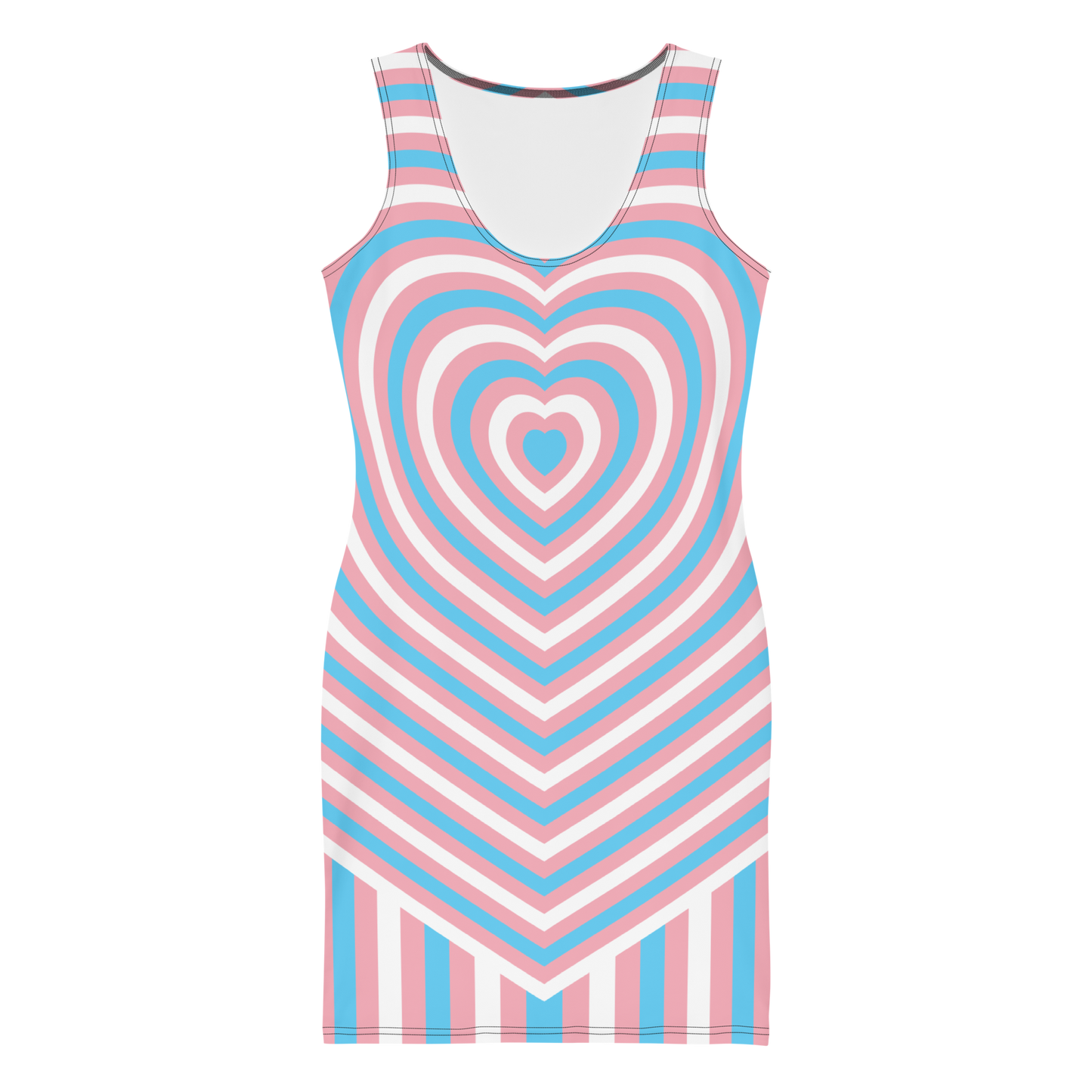 Trans Hearts Bodycon dress