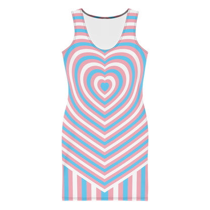 Trans Hearts Bodycon dress